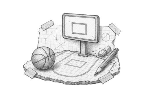 Pencil Sketch themed court.