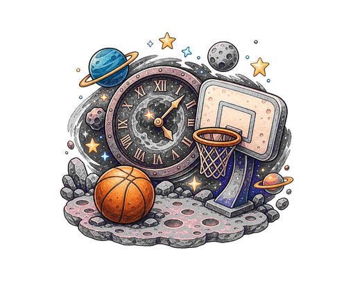 Cosmic Arcade themed court.