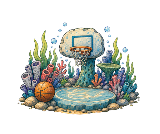 Underwater Arena themed court.